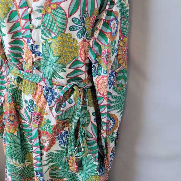 Boden Notch Neck Floral Dress US 16/18 L - Picture 8 of 16